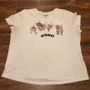 Forever 21 plus size Cat gang tee